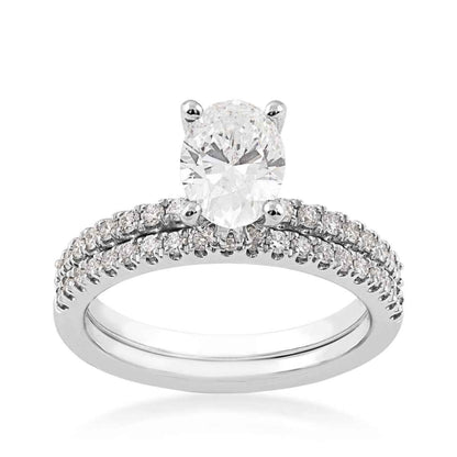 Adamante 1-3/4 ct. tw. Lab-Grown Diamond Wedding Set in 14K White Gold (2)
