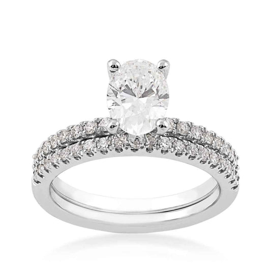 Adamante 1-3/4 ct. tw. Lab-Grown Diamond Wedding Set in 14K White Gold (2)