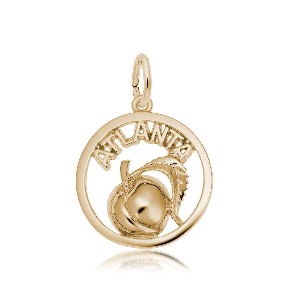 Atlanta Peach Charm in 14K Yellow Gold
