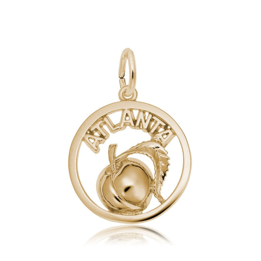 Atlanta Peach Charm in 14K Yellow Gold