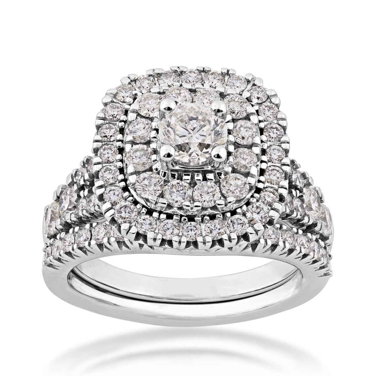 Amaura 2 ct. tw. Round Diamond Wedding Set in 14K White Gold
