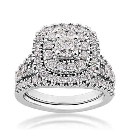 Amaura 2 ct. tw. Round Diamond Wedding Set in 14K White Gold