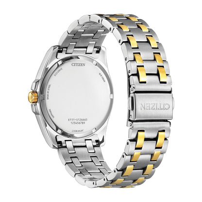 Citizen Peyten Eco-Drive Two-Tone Stainless Steel Watch with Silver Dial front view