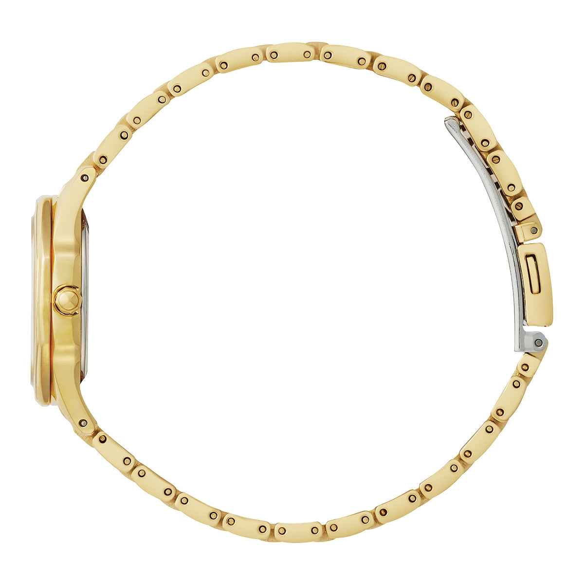 Citizen Ladies' Corso Gold-Tone Stainless Steel Watch with White Dial front view
