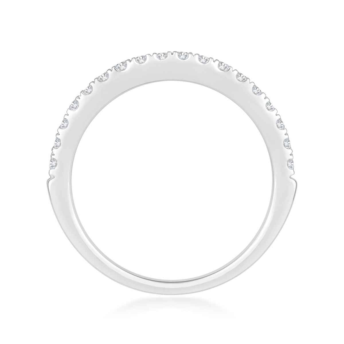 Natural 2-1/10 ct. tw. Round Brilliant Diamond Halo Wedding Set in 14K White Gold side profile
