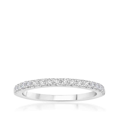 Natural 2-1/10 ct. tw. Round Brilliant Diamond Halo Wedding Set in 14K White Gold close-up detail