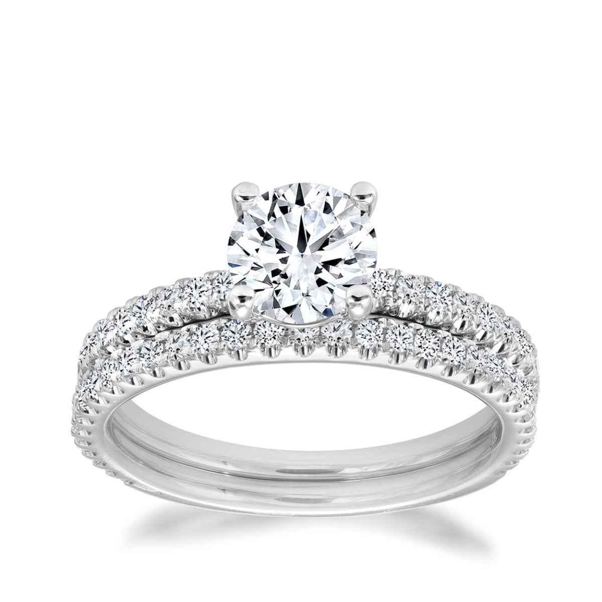 Canadian Rocks 1-5/8 ct. tw. Round Brilliant Diamond Wedding Set in 14K White Gold