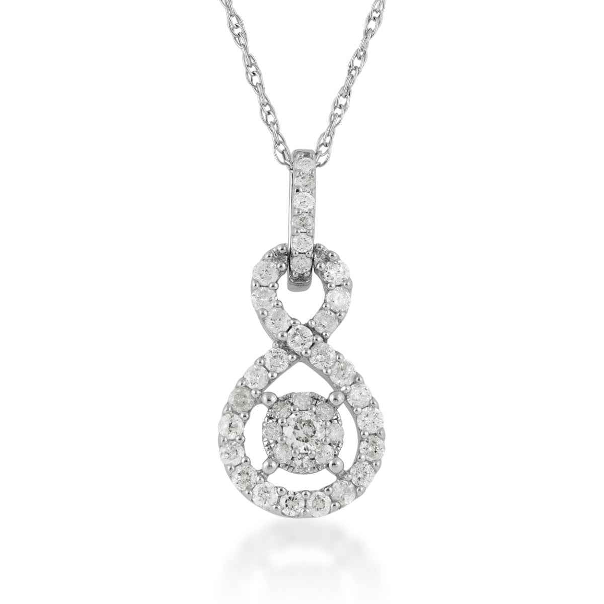 1/2 ct. tw. Diamond Fashion Pendant in Sterling Silver