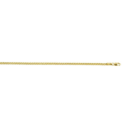 2.5mm 20-inch Franco Chain Necklace in 10K Yellow Gold front view