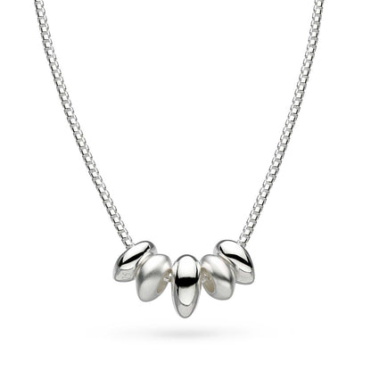 Kit Heath Polished & Sandblast Finish Bead Necklace in Sterling Silver
