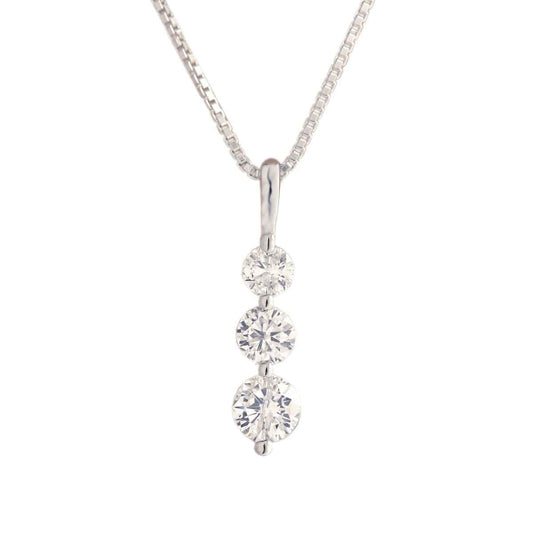 1-1/2 ct. tw. 3-Stone Diamond Pendant in 14K White Gold
