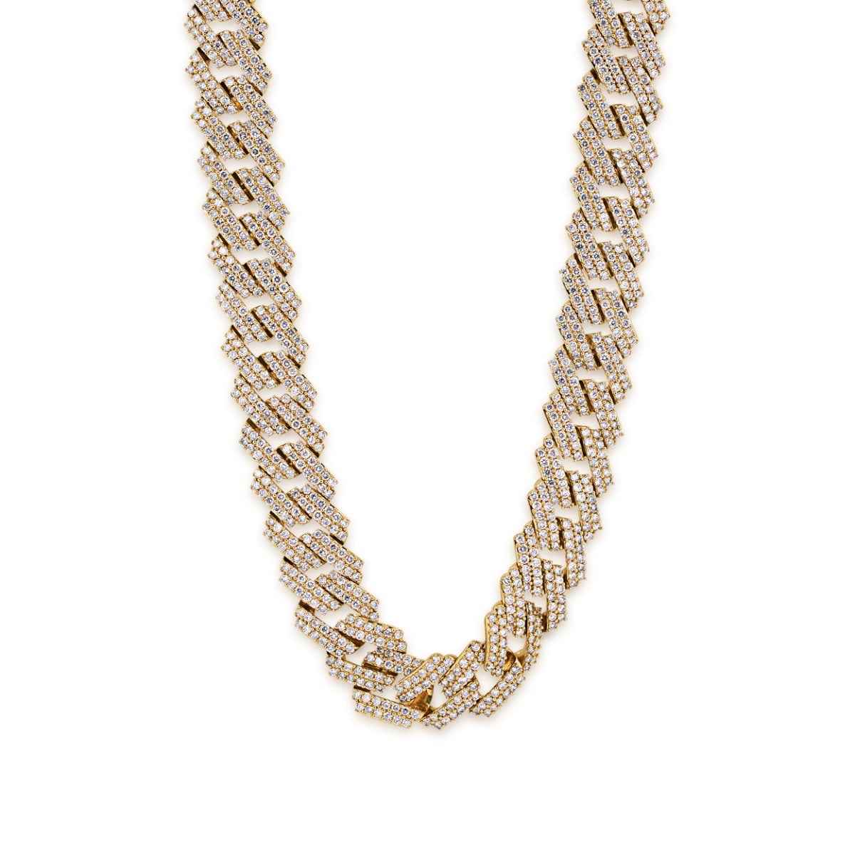 25-3/4 ct. tw. Diamond 24-inch Miami Cuban Chain in 10K Yellow Gold