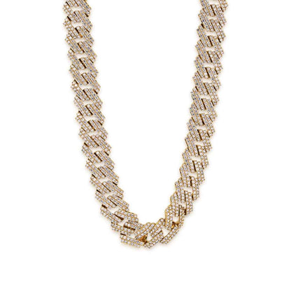 25-3/4 ct. tw. Diamond 24-inch Miami Cuban Chain in 10K Yellow Gold