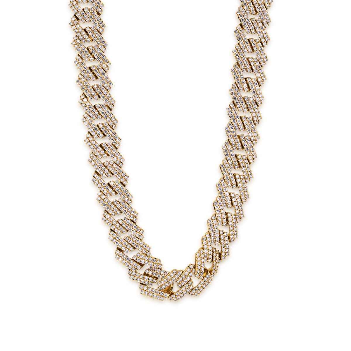 25-3/4 ct. tw. Diamond 12mm 24-inch Miami Cuban Chain in 14K Yellow Gold