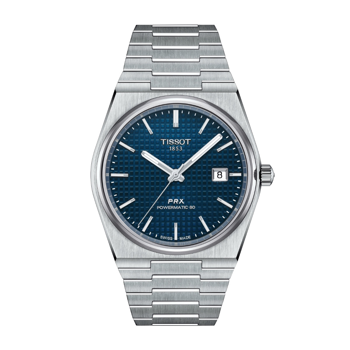 Tissot Men's PRX Powermatic 80 Stainless Steel Watch with Blue Dial