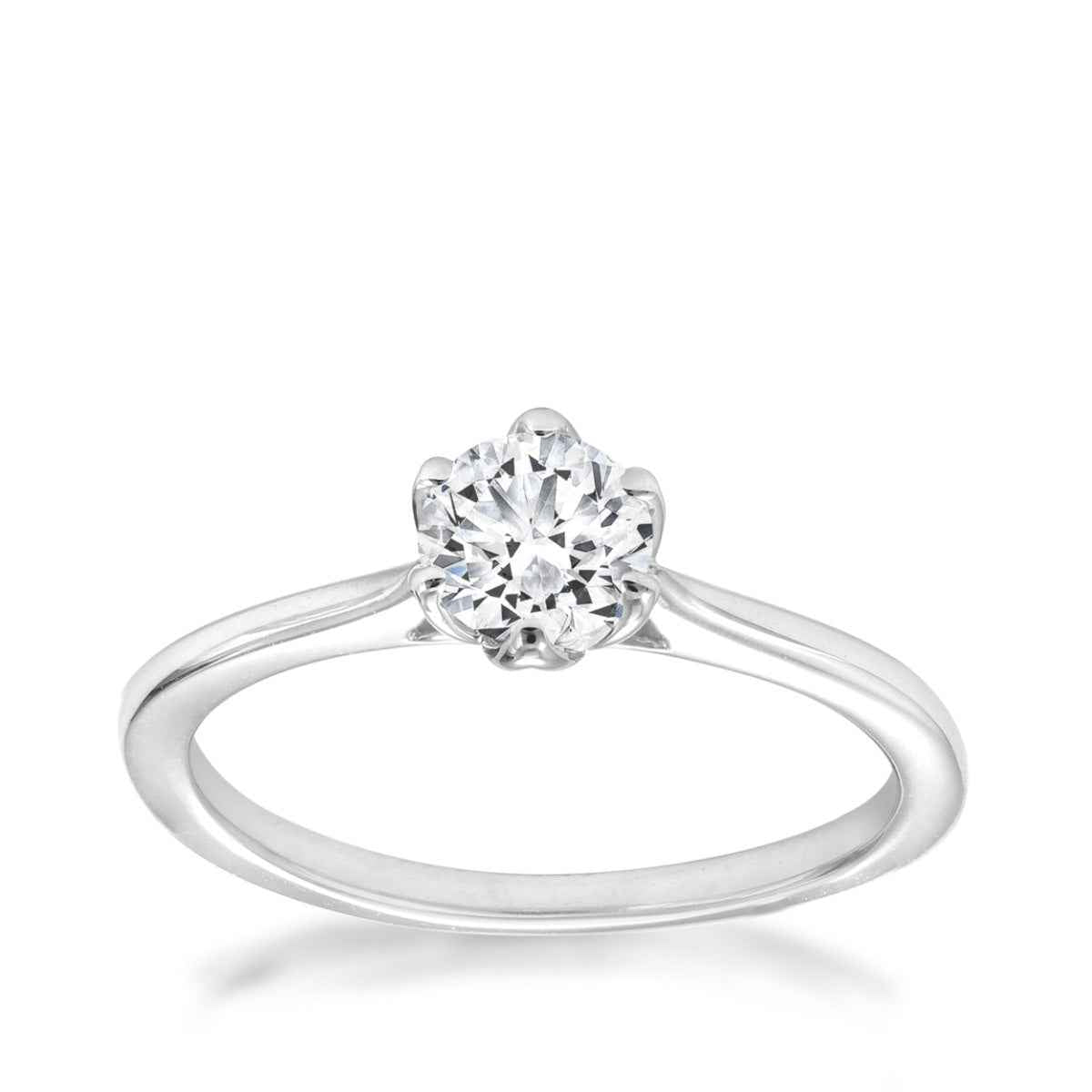 Canadian Rocks 1/2 ct. tw. Ideal Cut Round Brilliant Solitaire Engagement Ring in 14K White Gold