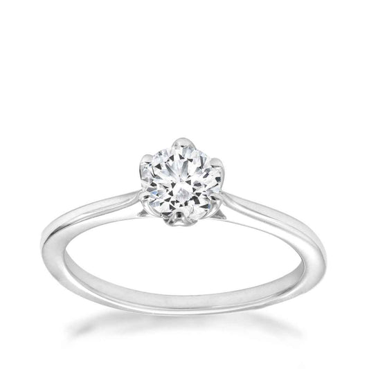Canadian Rocks 1/2 ct. tw. Ideal Cut Round Brilliant Solitaire Engagement Ring in 14K White Gold
