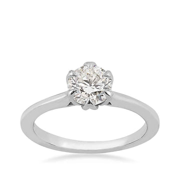GOLD TAG Canadian Rocks 1 ct. tw. Ideal Cut Round Brilliant Solitaire Engagement Ring in 14K White Gold