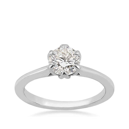 Canadian Rocks 1 ct. tw. Ideal Cut Round Brilliant Solitaire Engagement Ring in 14K White Gold