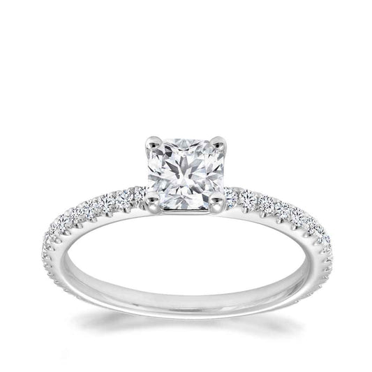 Canadian Rocks 1 ct. tw. Ideal Square Cut Diamond Engagement Ring in 14K White Gold