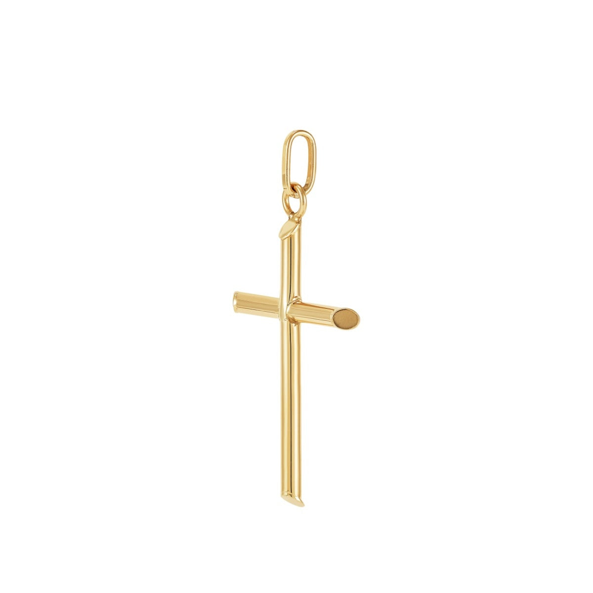 Cross Pendant in 14K Yellow Gold front view