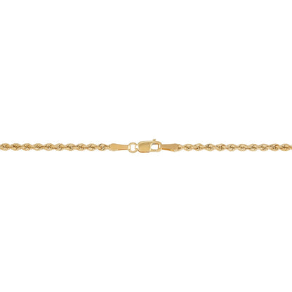 Double Circle Twist Pendant in 10K Yellow Gold close-up detail