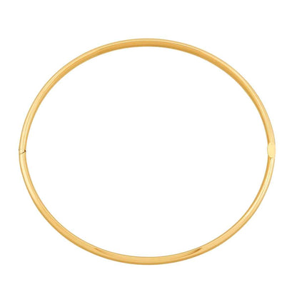 Hinged Bangle Bracelet in Polished 14K Yellow Gold close-up detail