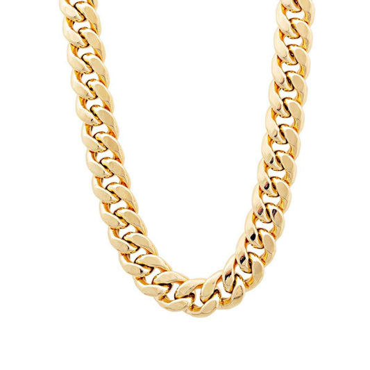 11mm 24-inch Miami Cuban Chain in 14K Yellow Gold