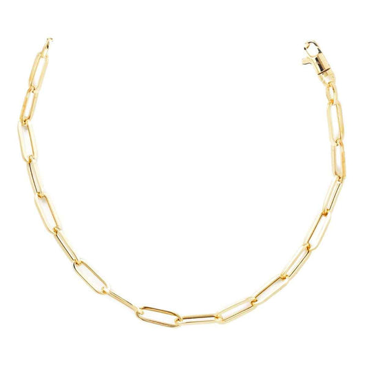 4.5mm 7.5-inch Paperclip Chain Bracelet in 14K Yellow Gold
