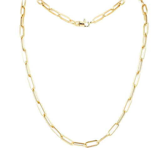 4.5mm 20-inch Paperclip Chain Necklace in 14K Yellow Gold