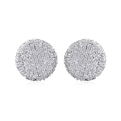 5/8 ct. tw. Diamond Cluster Earrings in 10K White Gold front view