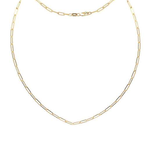 2.5mm 18-inch Paperclip Chain Necklace in 10K Yellow Gold