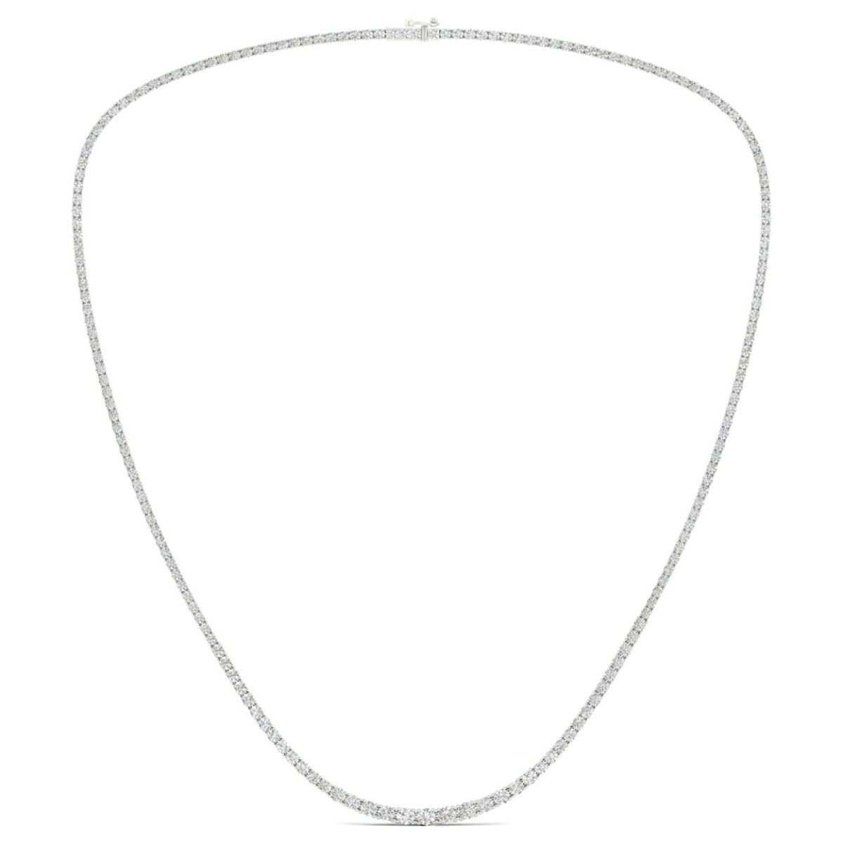 Adamante 7 ct. tw. Lab-Grown Diamond 18-inch Riviera Necklace in 14K White Gold