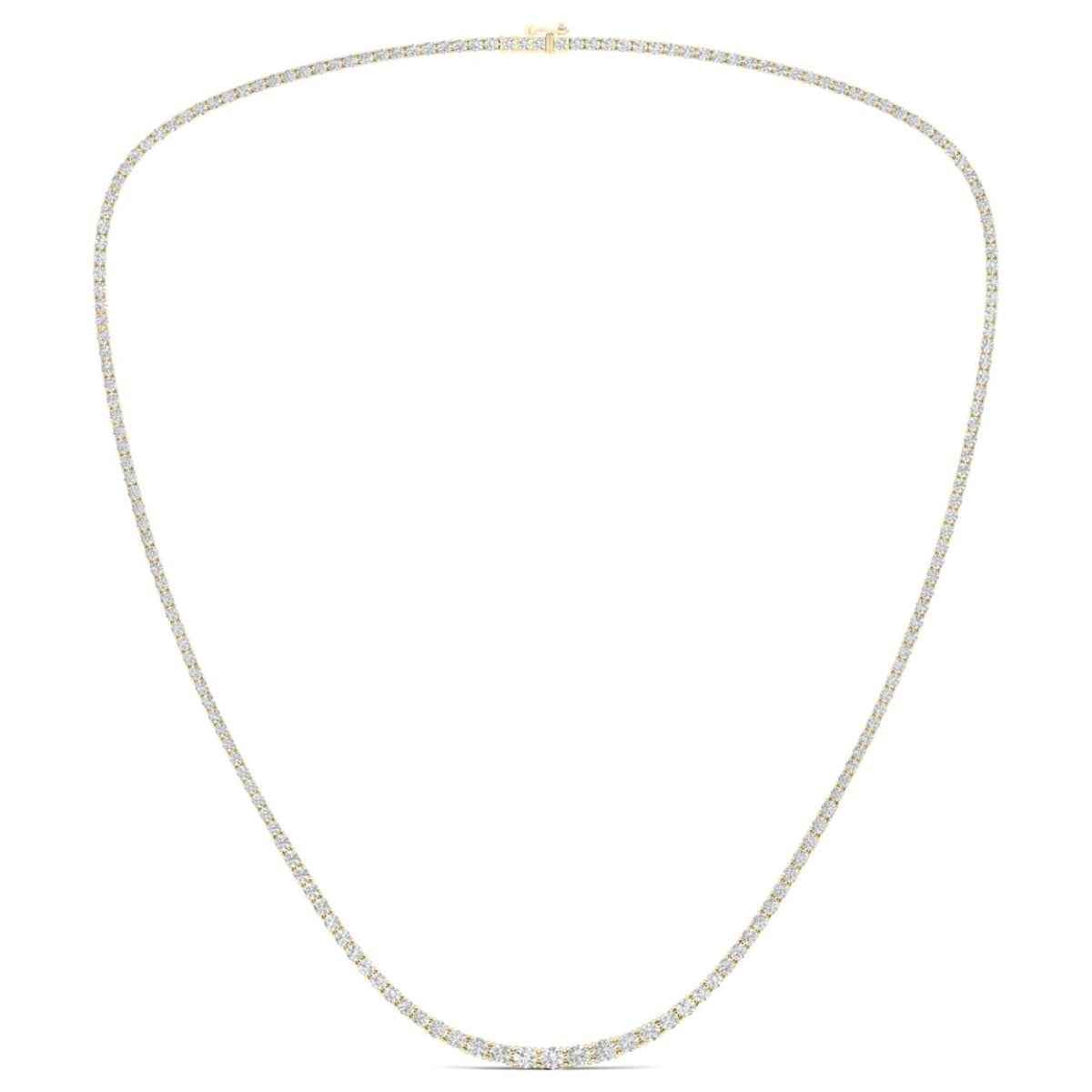 Adamante 7 ct. tw. Lab-Grown Diamond 18-inch Riviera Necklace in 14K Yellow Gold