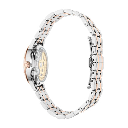 presage automatic two tone stainless steel pink dial watch