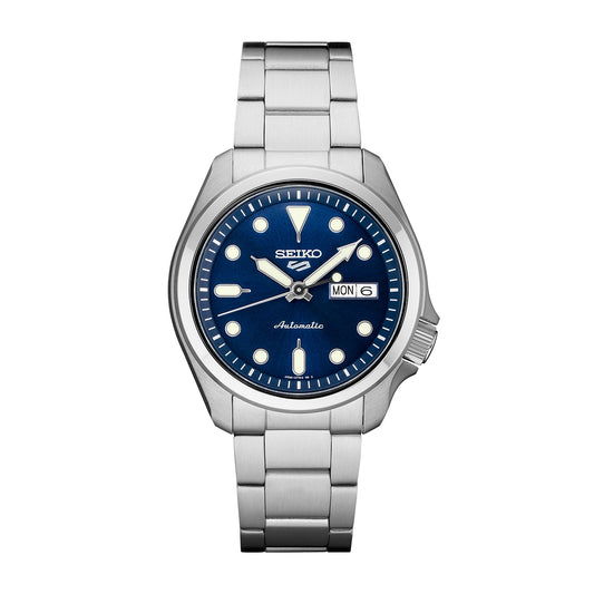 Seiko Men's 5 Sports Automatic Stainless Steel Watch with Blue Dial