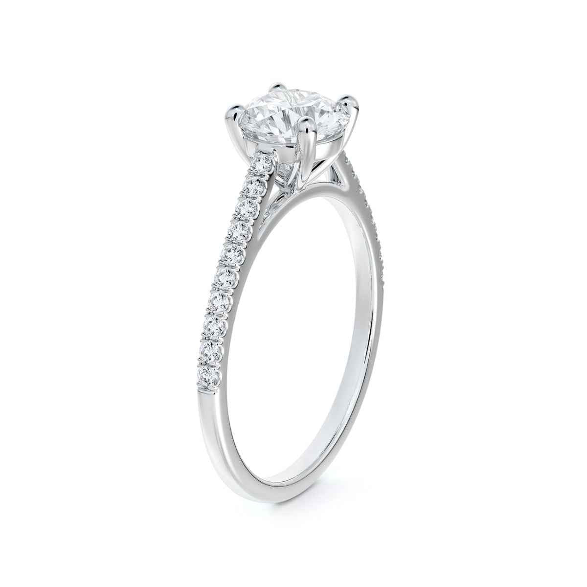 Forevermark 5/8 ct. tw. Round Brilliant Diamond Engagement Ring in 14K White Gold front view