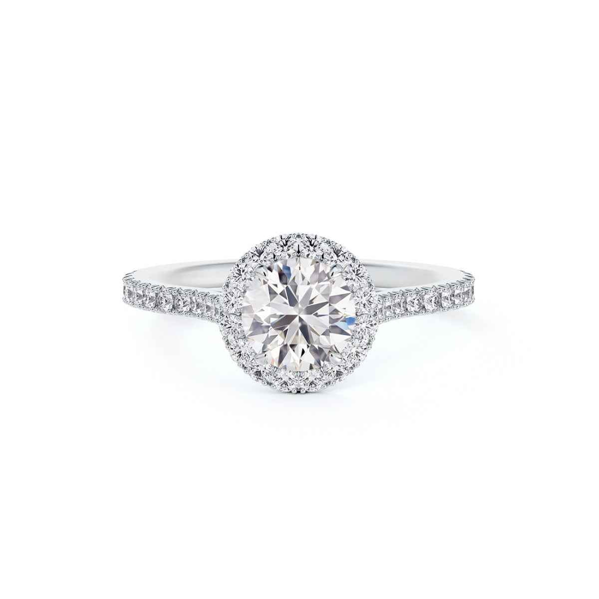 Forevermark Black Label 1 ct. tw. Round Brilliant Diamond Halo Engagement Ring in 18K White Gold
