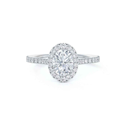 Forevermark Black Label 1 ct. tw. Oval Diamond Halo Engagement Ring in 18K White Gold