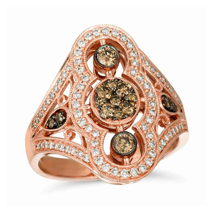 Le Vian Chocolatier 1 ct. tw. Chocolate & Vanilla Diamond Ring in 14K Strawberry Gold