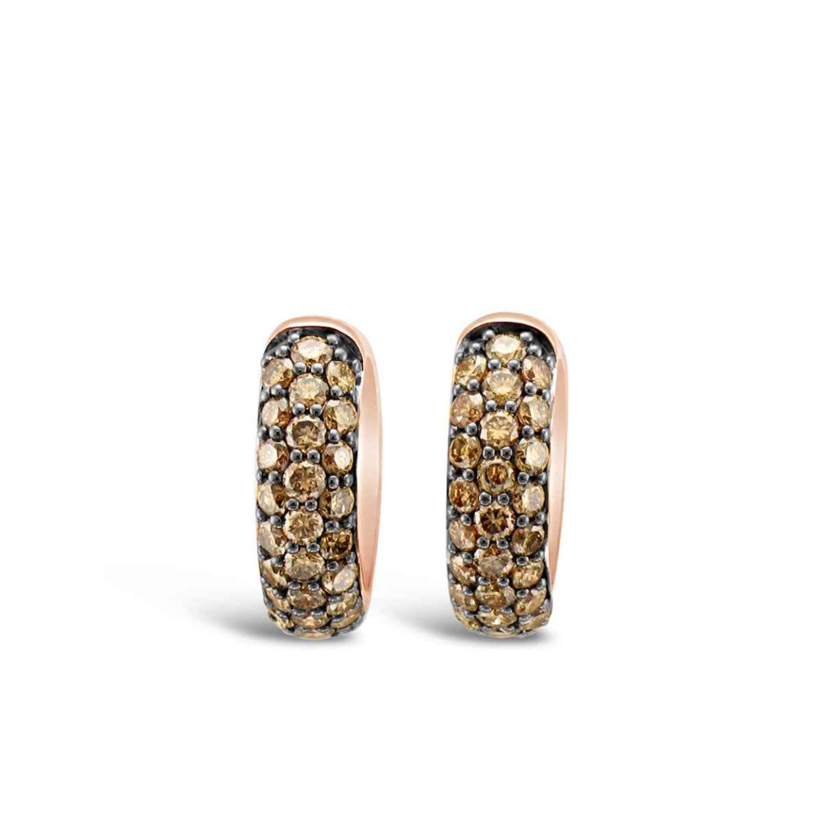 Le Vian Chocolatier 1 ct. tw. Chocolate Diamond Hoop Earrings in 14K Strawberry Gold