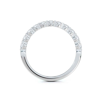 Forevermark 1 ct. tw. 11-Stone Shared Prong Diamond Wedding Band in 14K White Gold close-up detail