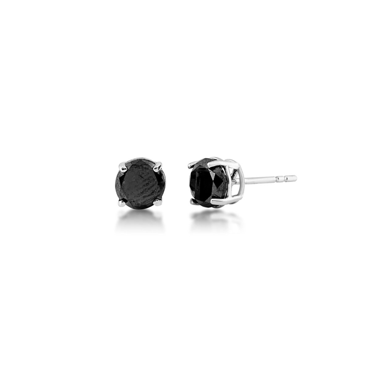 2 ct. tw. Treated Black Diamond Stud Earrings in 10K White Gold