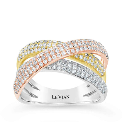 Le Vian 2-3/8 ct. tw. Nude Diamond Crossover Ring in 14K Tri-Tone Gold