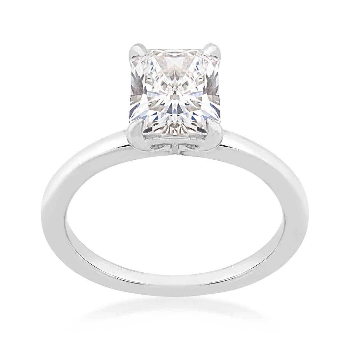 Adamante 2 ct. tw. Lab-Grown Radiant Cut Diamond Solitaire Engagement Ring in 14K White Gold