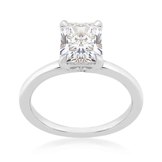 Adamante 2 ct. tw. Lab-Grown Radiant Cut Diamond Solitaire Engagement Ring in 14K White Gold