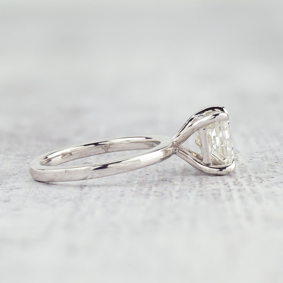 Adamante 2-1/2 ct. tw. Lab-Grown Princess Cut Diamond Solitaire Engagement Ring in 14K White Gold full view