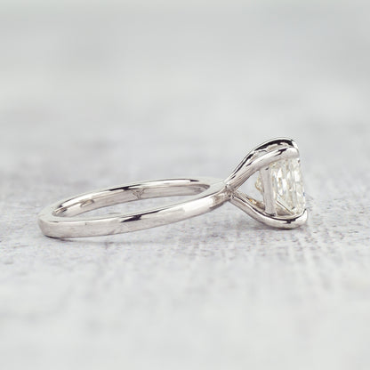 Adamante 2-1/2 ct. tw. Lab-Grown Princess Cut Diamond Solitaire Engagement Ring in 14K White Gold full view