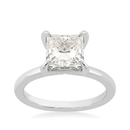Adamante 2-1/2 ct. tw. Lab-Grown Princess Cut Diamond Solitaire Engagement Ring in 14K White Gold