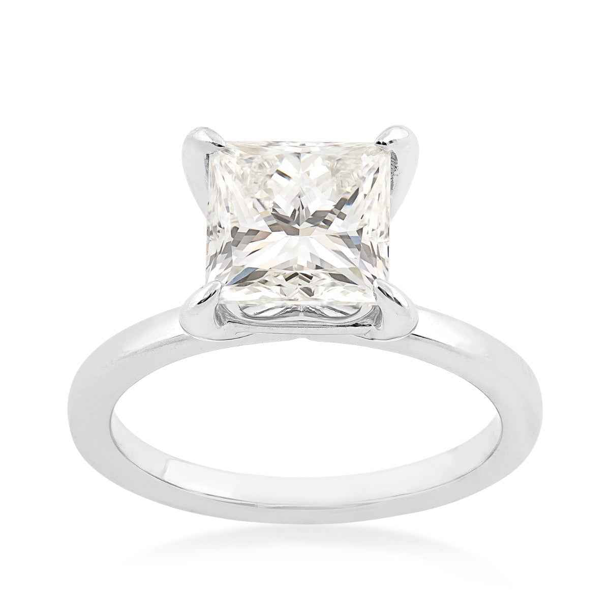 Adamante 3 ct. tw. Lab-Grown Princess Cut Diamond Solitaire Engagement Ring in 14K White Gold